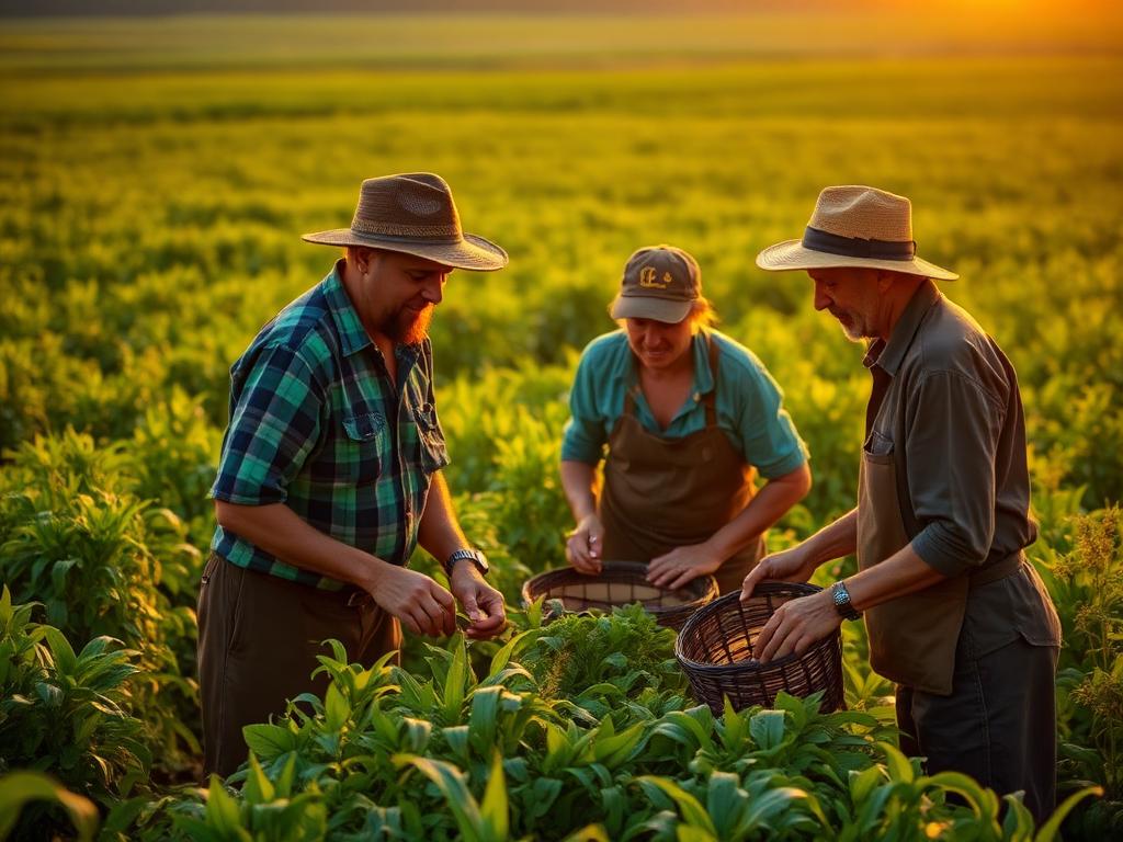 Farmers in cooperative field